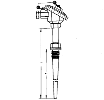 WRE-631固定螺紋防水接線盒錐形保護(hù)管熱電偶安裝圖片