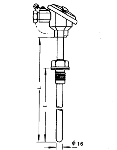 WRE-220A無固定防濺裝配式熱電偶安裝圖片