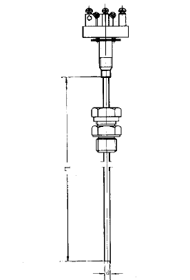 WZPK-306S可動(dòng)卡套螺紋簡(jiǎn)易式鎧裝鉑熱電阻安裝圖片
